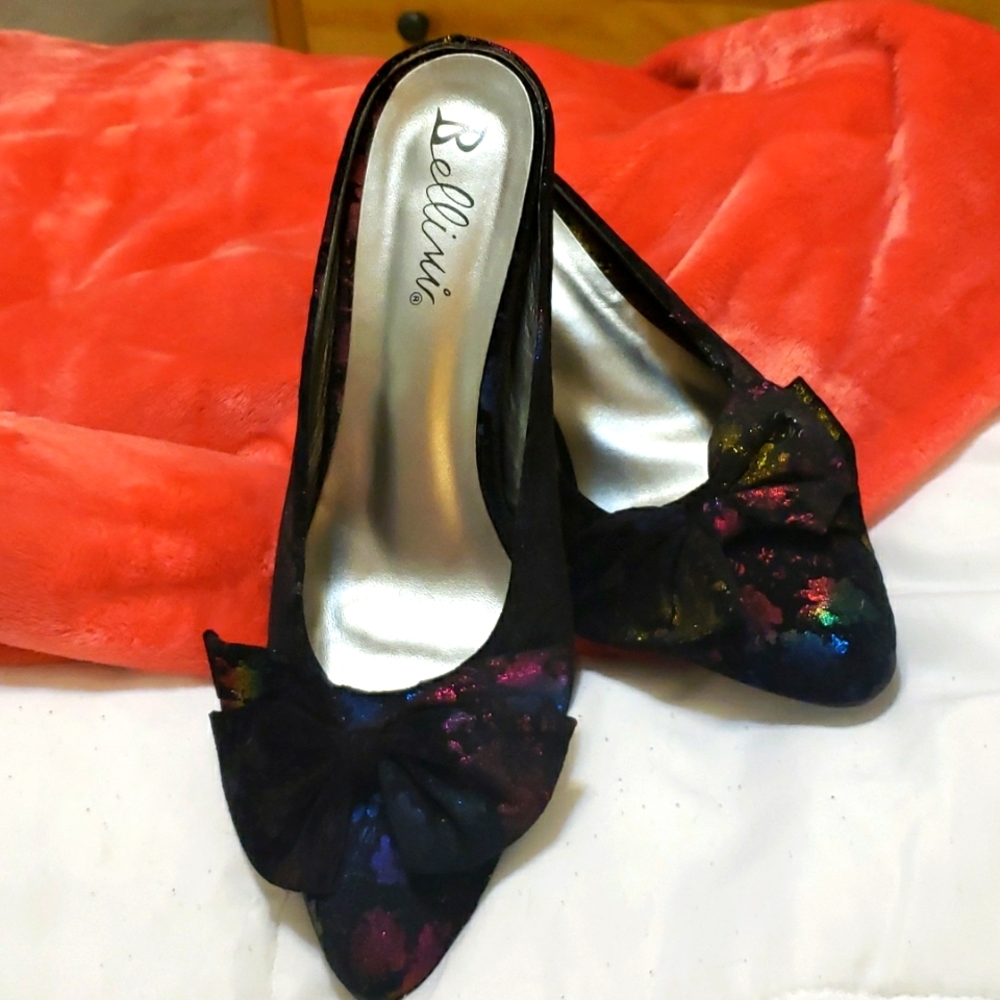 Black high heel mule by Bellini Size 11